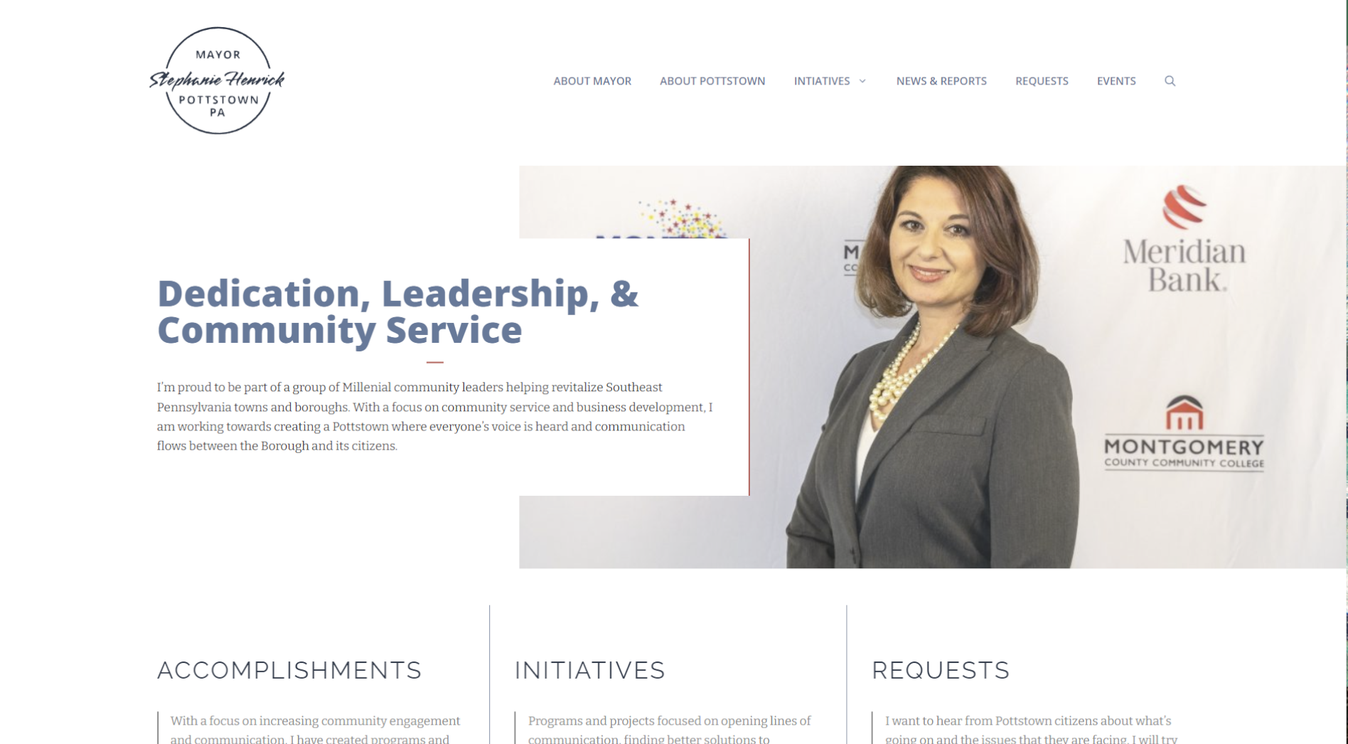 Image of Mayor Stephanie's Website Homepage